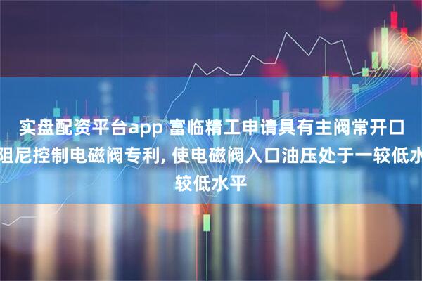 实盘配资平台app 富临精工申请具有主阀常开口的阻尼控制电磁阀专利, 使电磁阀入口油压处于一较低水平