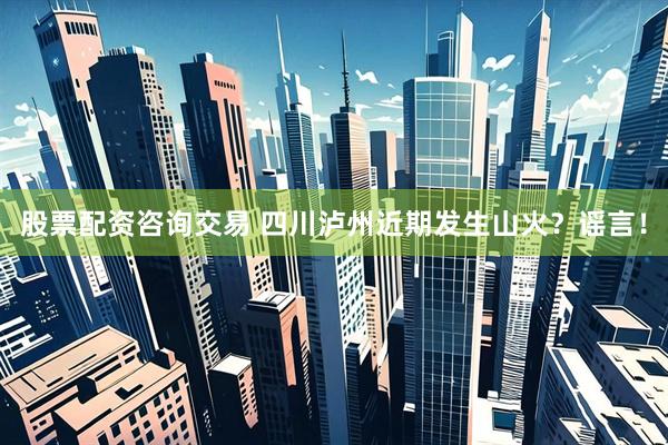 股票配资咨询交易 四川泸州近期发生山火？谣言！